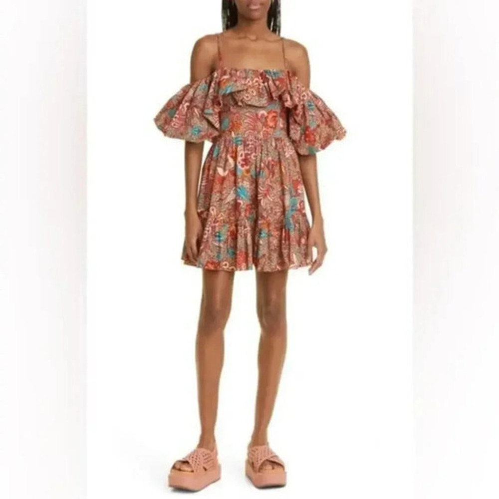 Ulla Johnson Lila Floral Cold Shoulder Dress Size 2 B1902